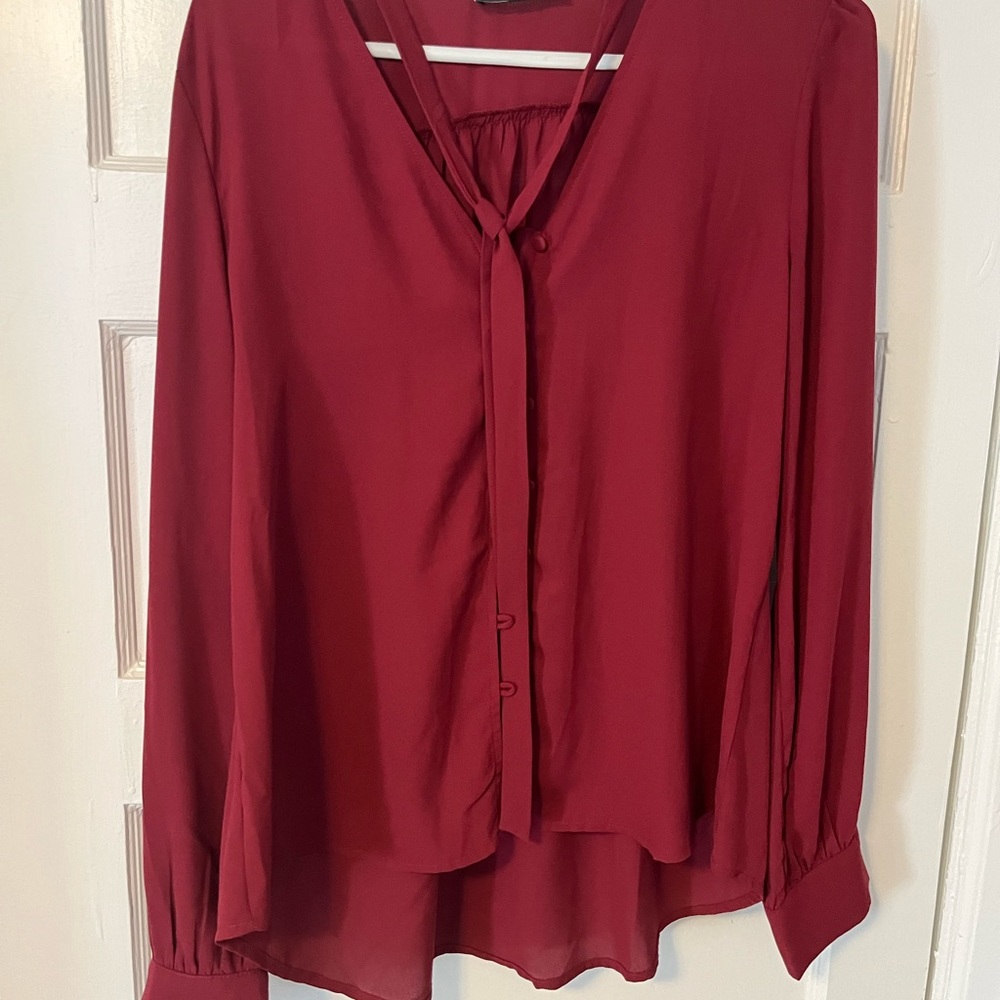 Lulus Tie-Neck Blouse